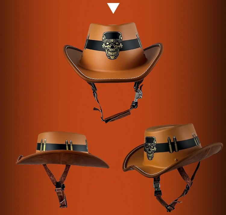 Retro Cowboy Half Helmet