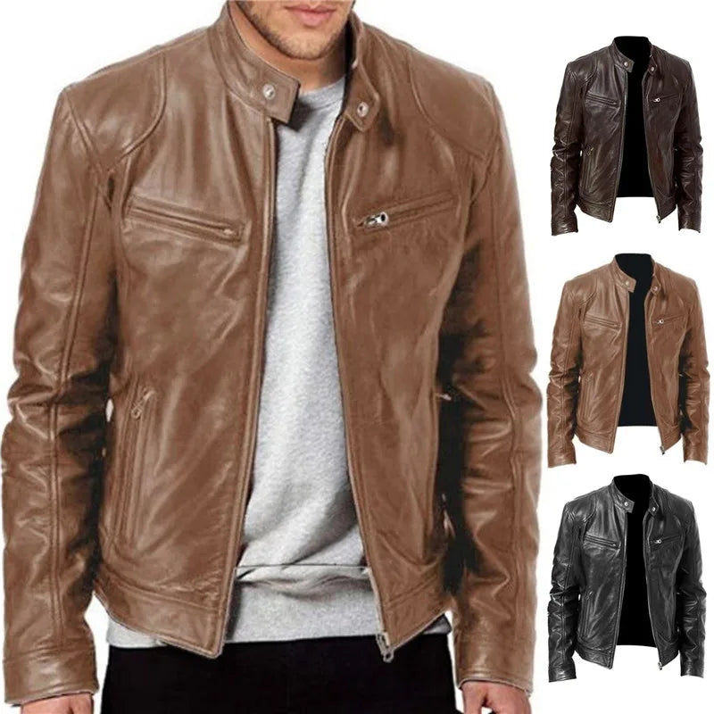 Retro Leather Motor Jacket