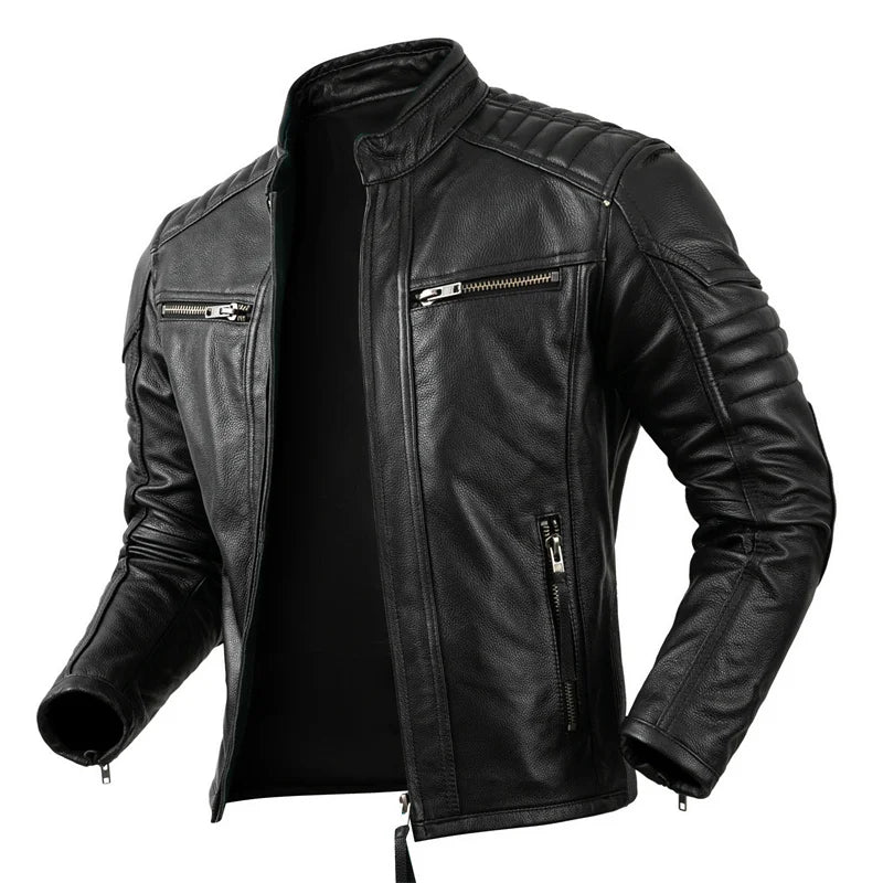 Vintage Real Leather Motorcycle Jacket