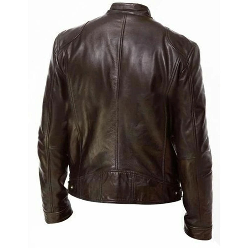 Retro Leather Motor Jacket