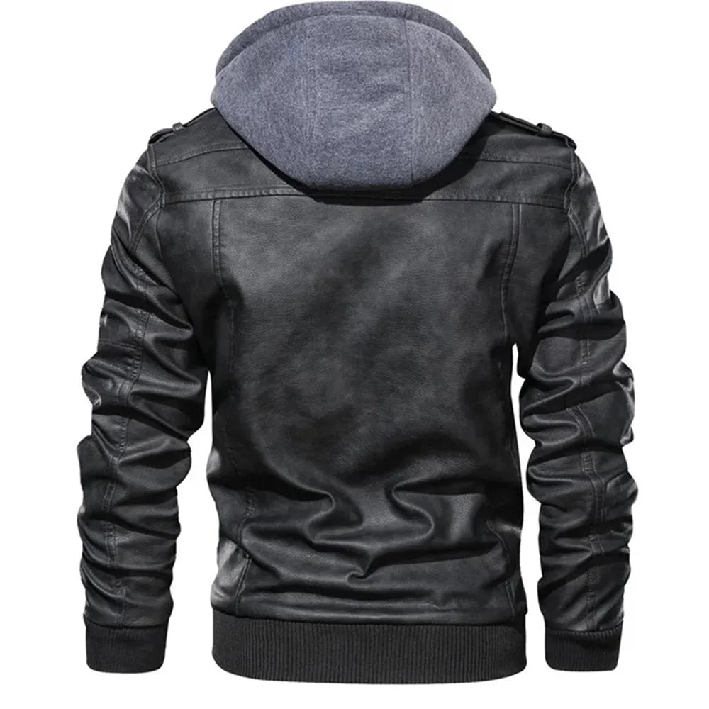 RPM Rebels Hoodie Motorcycle Leather Jacket