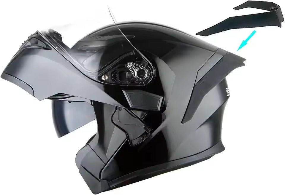 RPM Rebels Glossy Black Modular Motorcycle Helmet