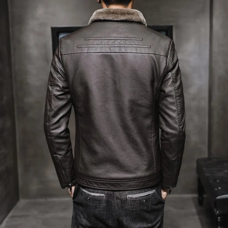 Winter Rider Jacket with Thick Velvet