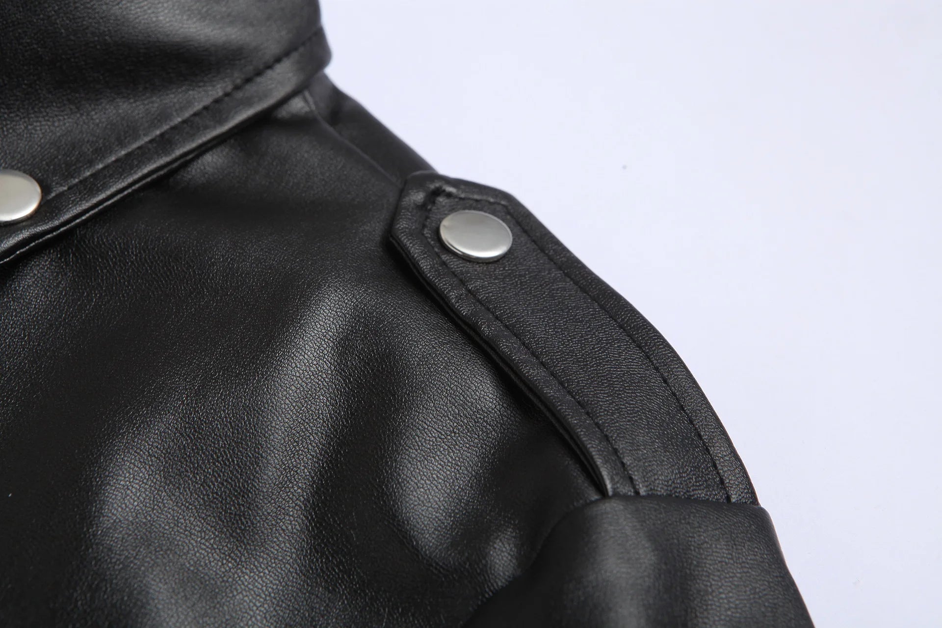 Chaqueta de cuero para motociclista informal Drip Mods