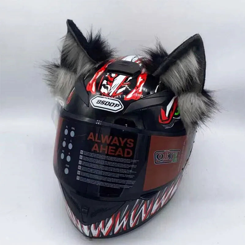 3D Wolf Ears Bike Motor Helmet Accessory