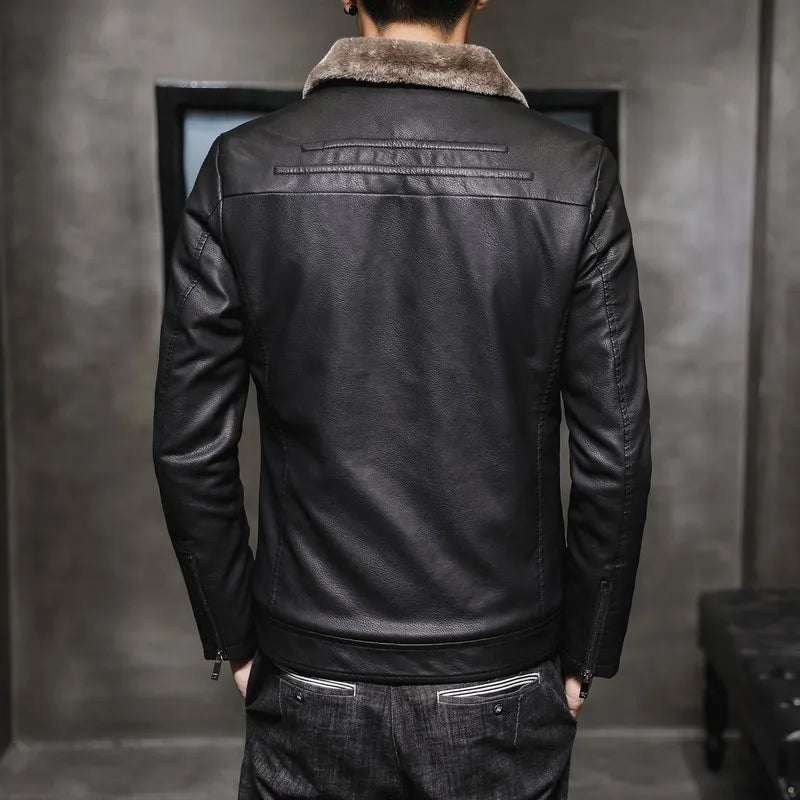 Winter Rider Jacket with Thick Velvet