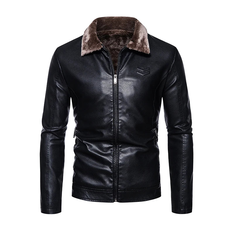 RPM Rebels Windproof Motorcycle Jacket with Fur Collar