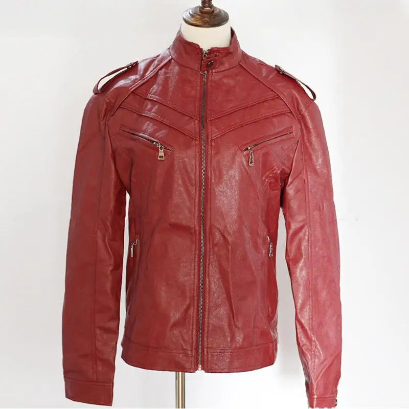 RPM Rebels Red Robin Faux Leather Motorcycle Jacket