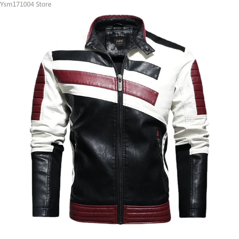 Sporty leather Motorcycle Racing Jacket