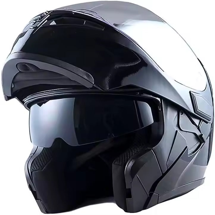 RPM Rebels Glossy Black Modular Motorcycle Helmet