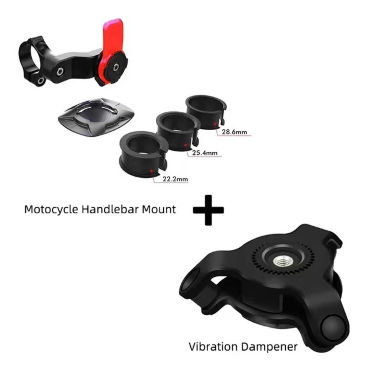 RPM Rebels Motorcycle Quad Lock Phone Mount with Vibration Dampener