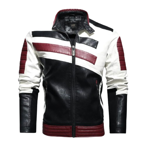 Sporty leather Motorcycle Racing Jacket