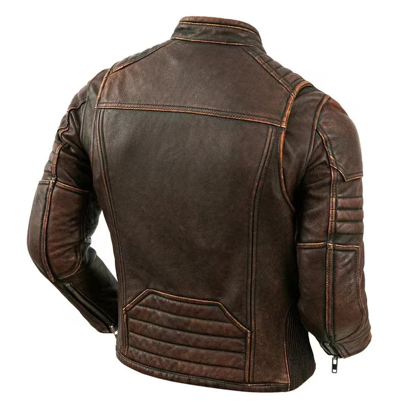 Vintage Real Leather Motorcycle Jacket