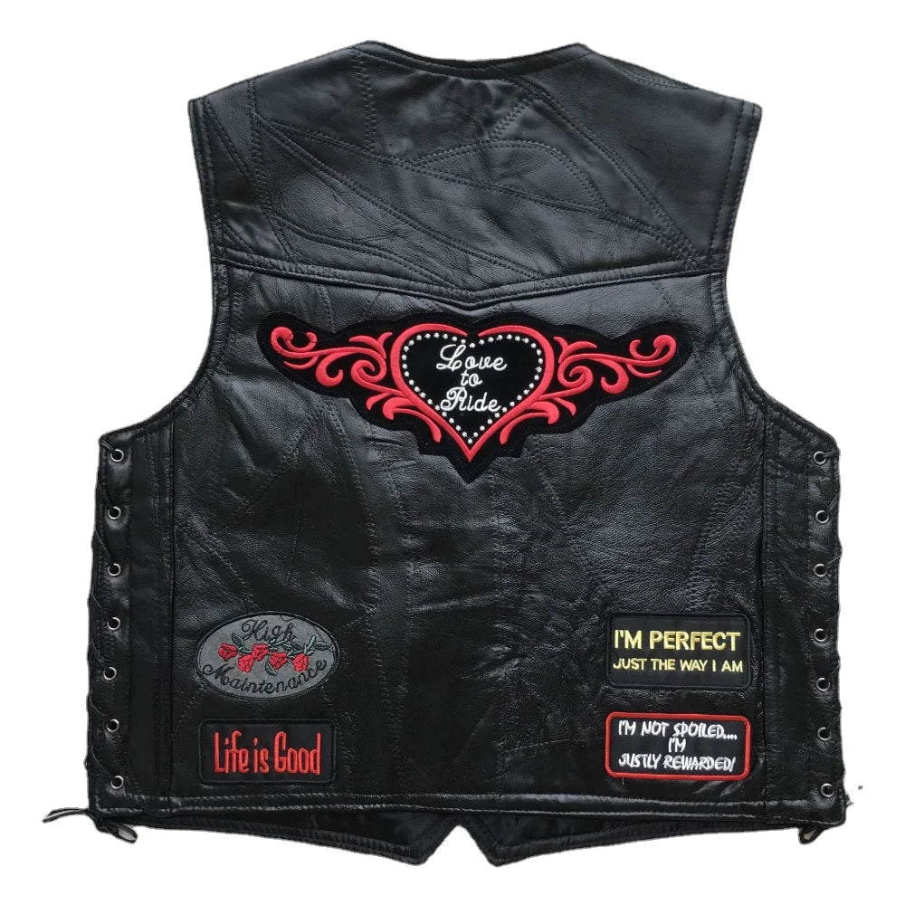 RPM Rebels Punk Motorcycle Vest With 42 Patches