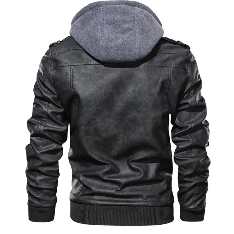 RPM Rebels Hoodie Motorcycle Leather Jacket