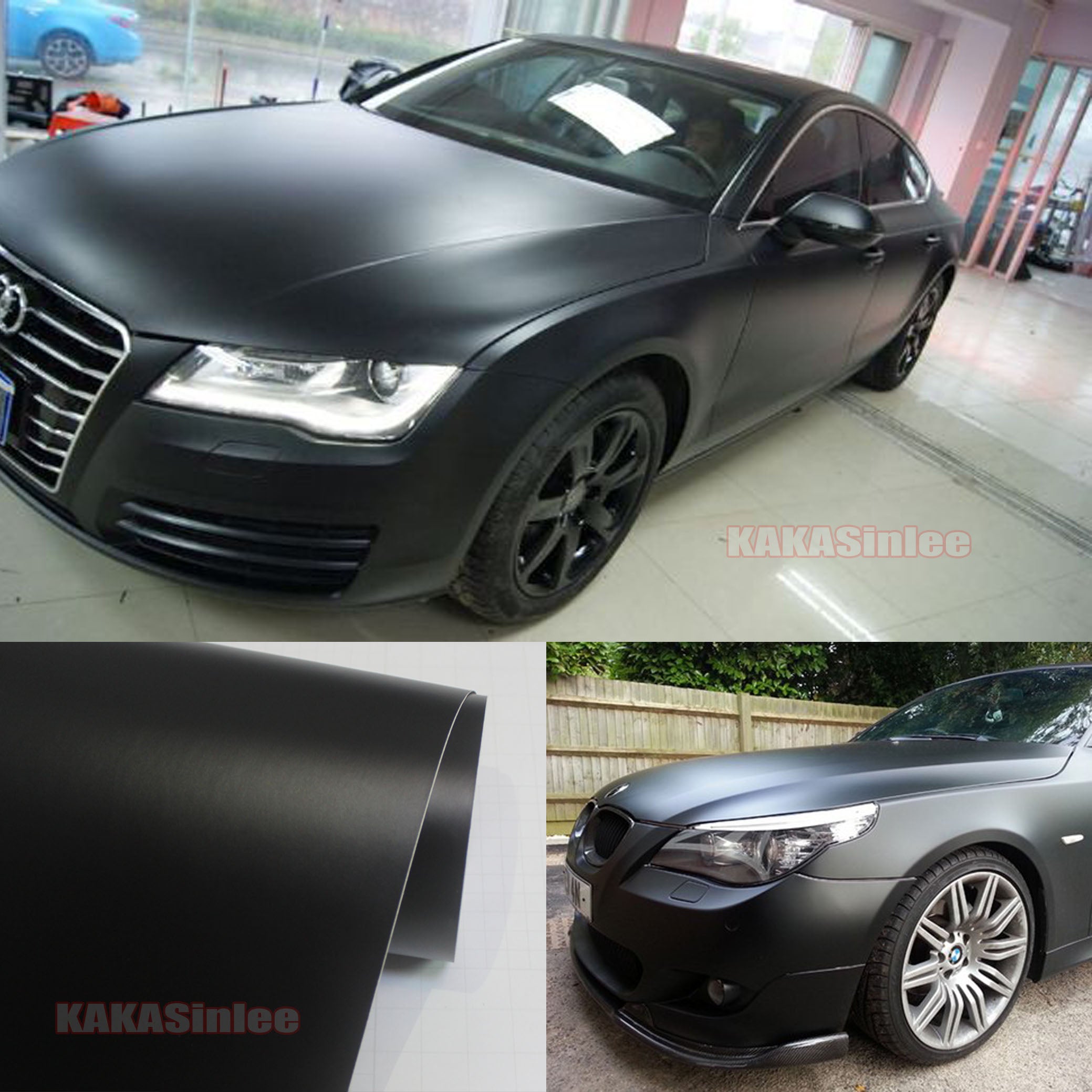 Black Matte Metallic Car Wrap Film