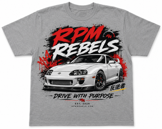 RPM Rebels Drive With Purpose | Toyota Supra MK4 Streetwear T-Shirt