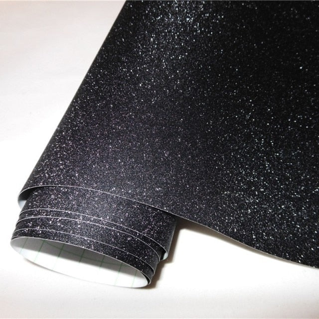 Black Glitter Diamond Car Wrap Film