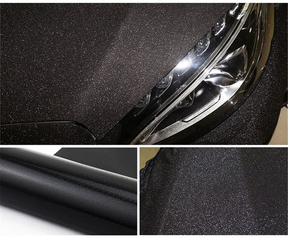 Black Glitter Diamond Car Wrap Film