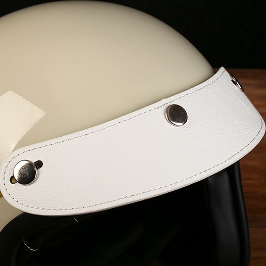 Retro Helmet Leather Visor