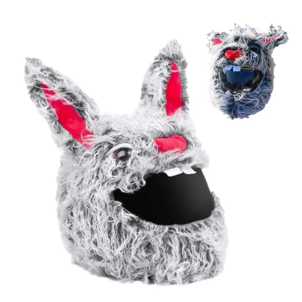 Motorcycle Helmet Cover - Evil Wolly Rabbit